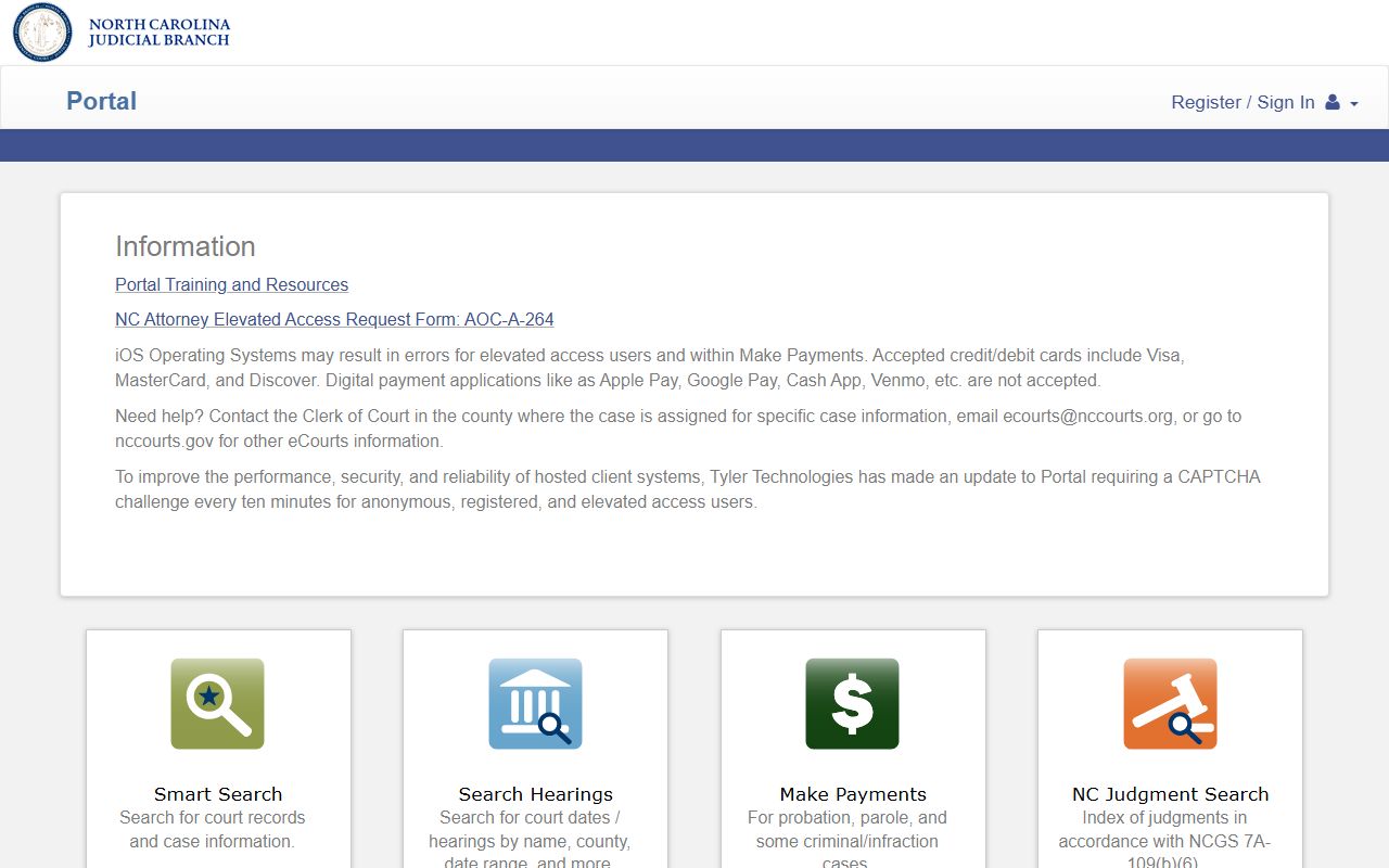 Perquimans County court records NC eCourts Portal