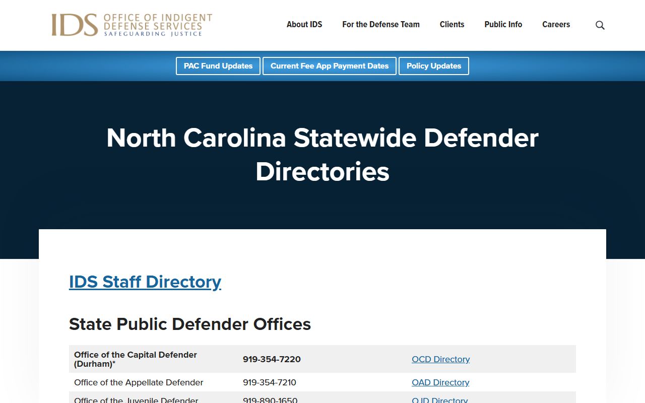 Perquimans County criminal court records statewide defender directory